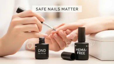 Does DND Gel Polish Contain HEMA? Ingredients & Safety Guide 30 Close-up of DND Gel Polish bottle with label visible, exploring HEMA content and comparing HEMA Free Gel Polish options.
